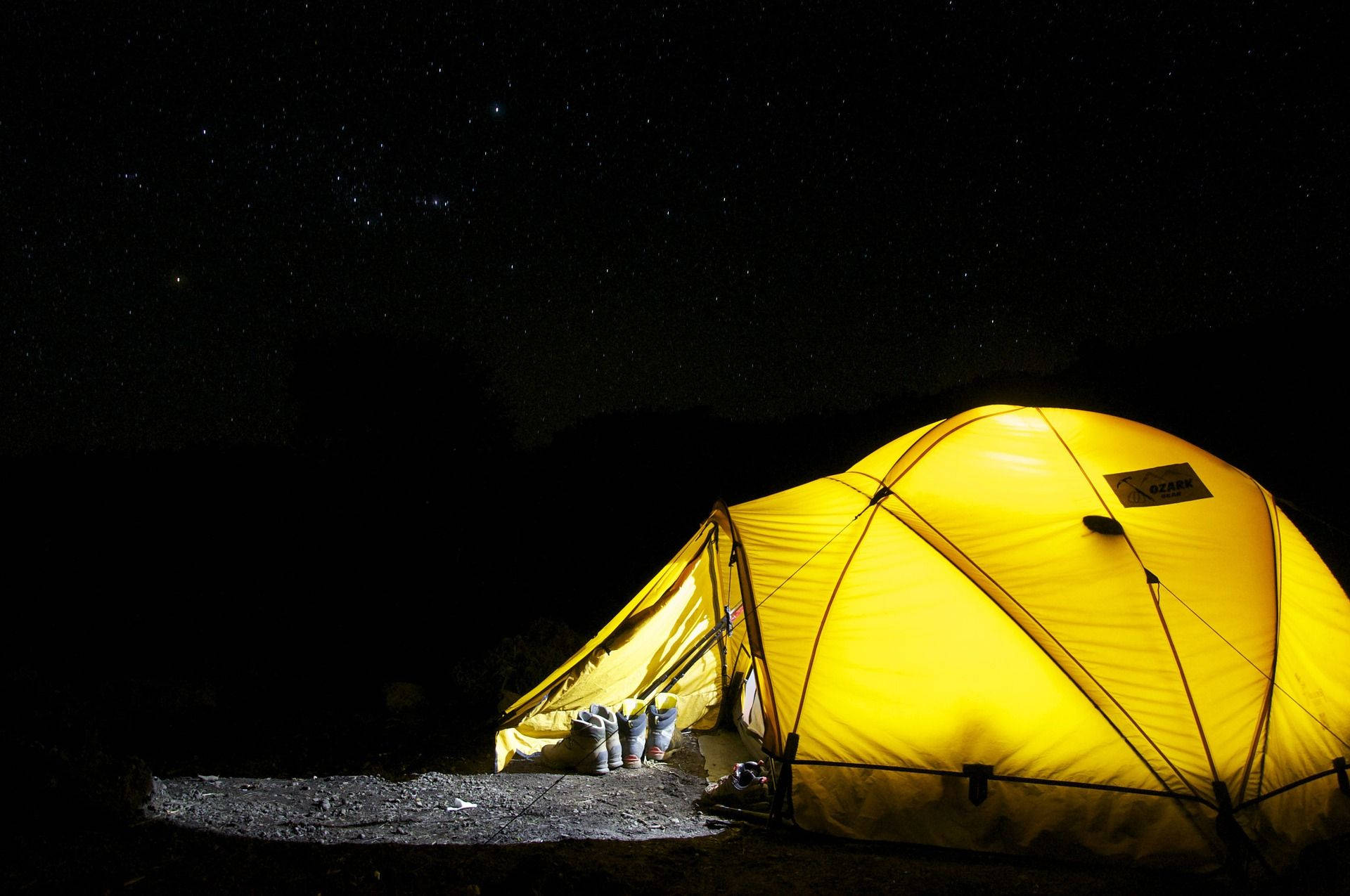 Big Camping Tent Background