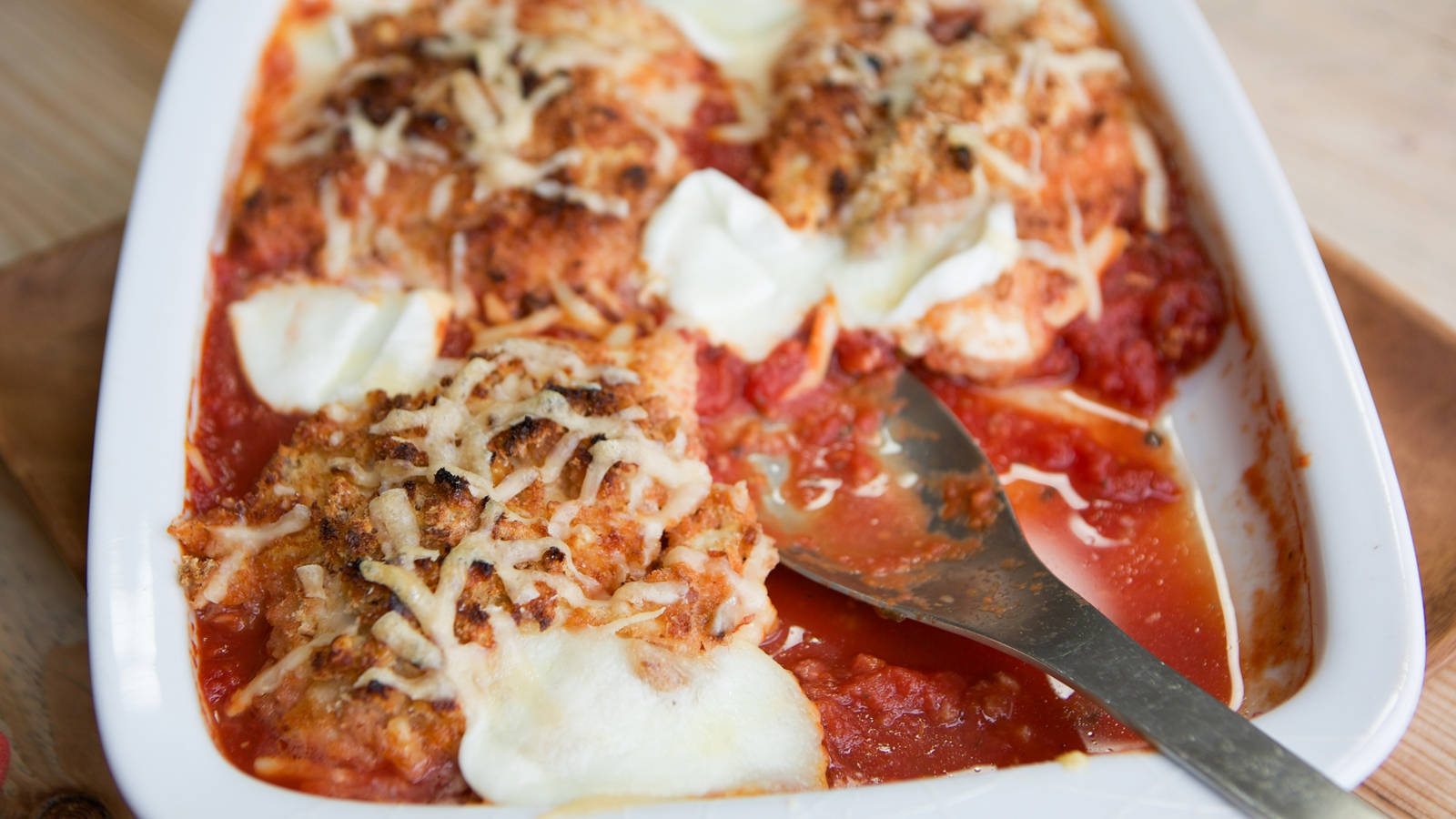 Big Chunk Cheese Chicken Parmigiana Background