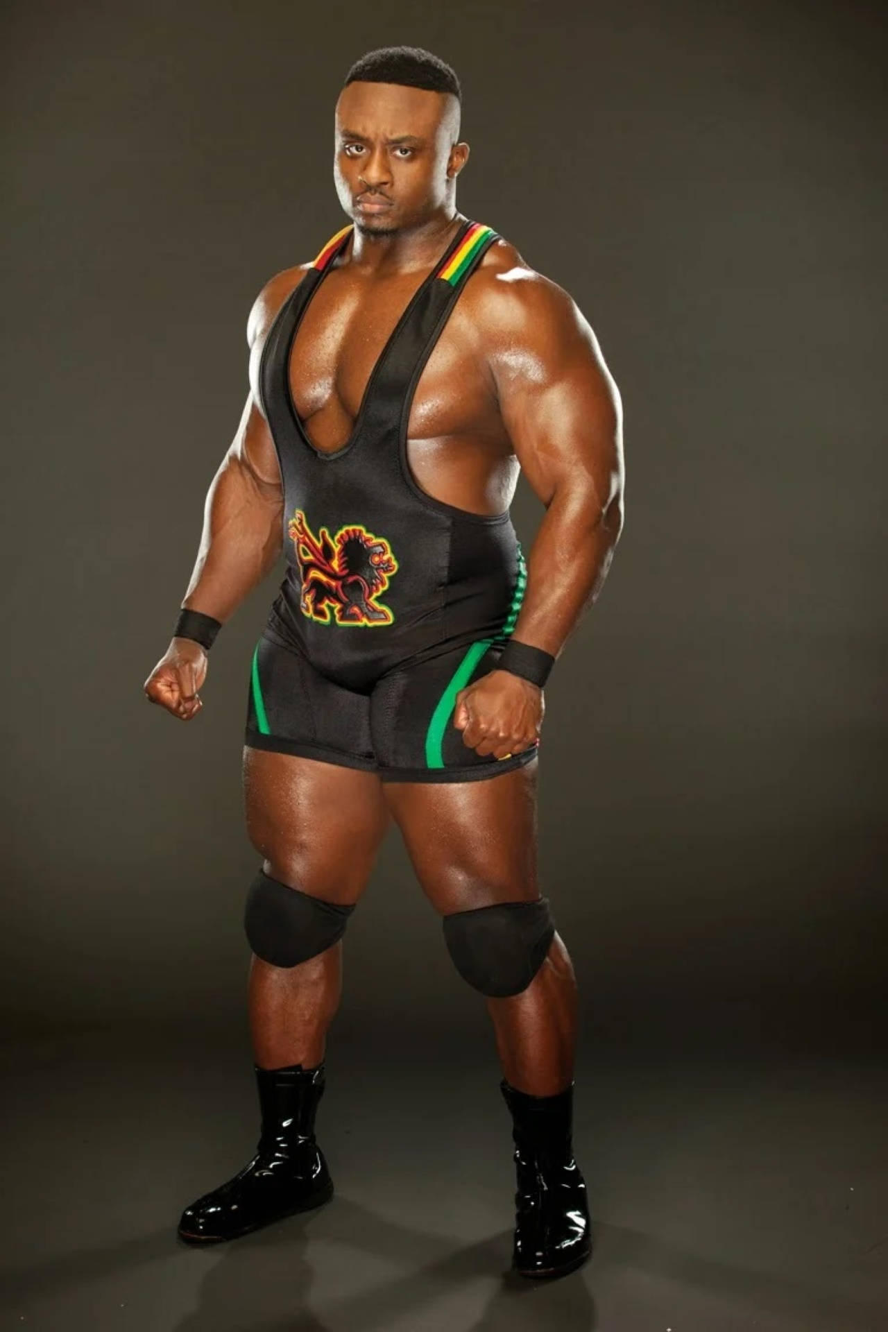 Big E In Black Ring Gear Background