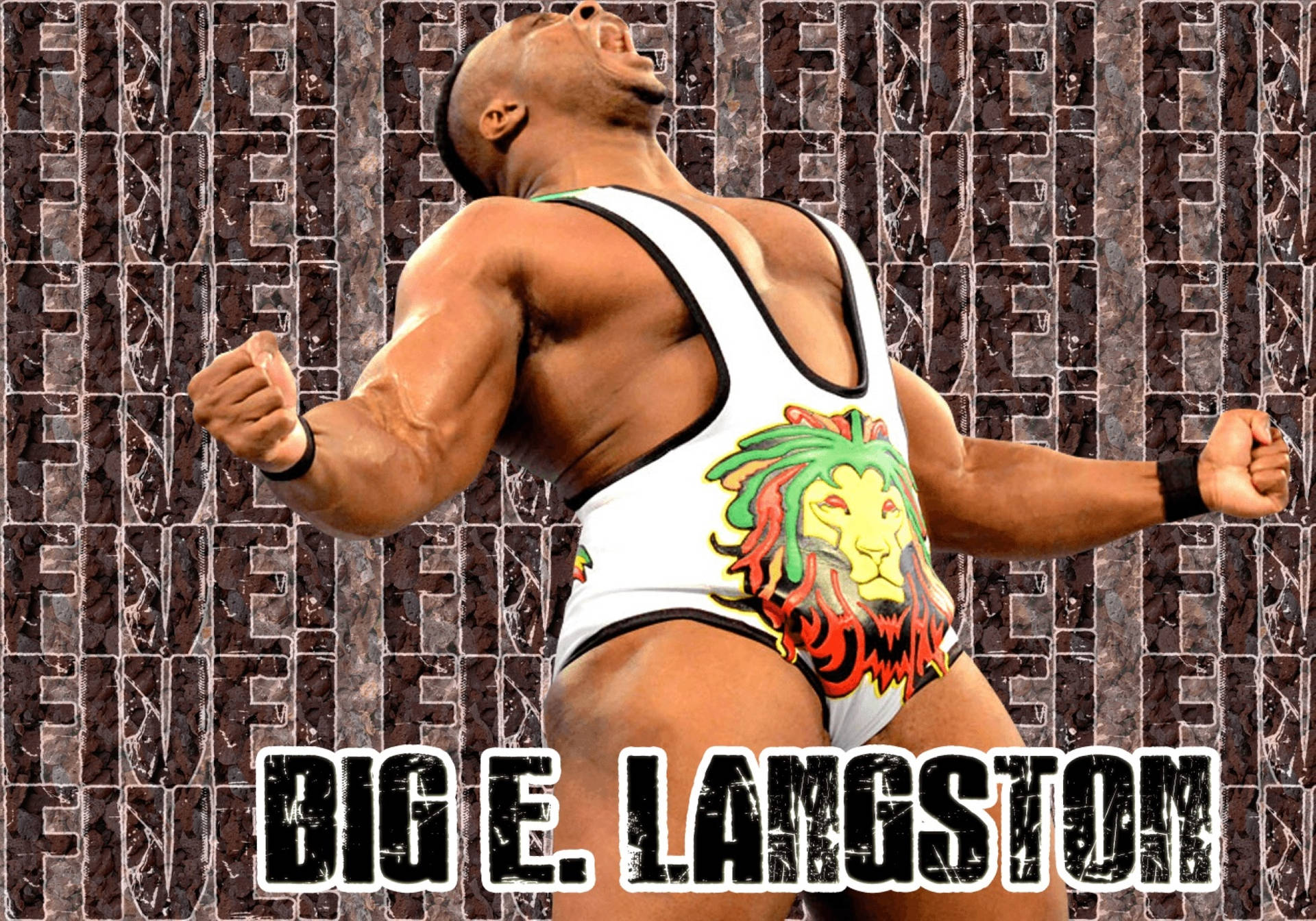 Big E In White Ring Gear Background