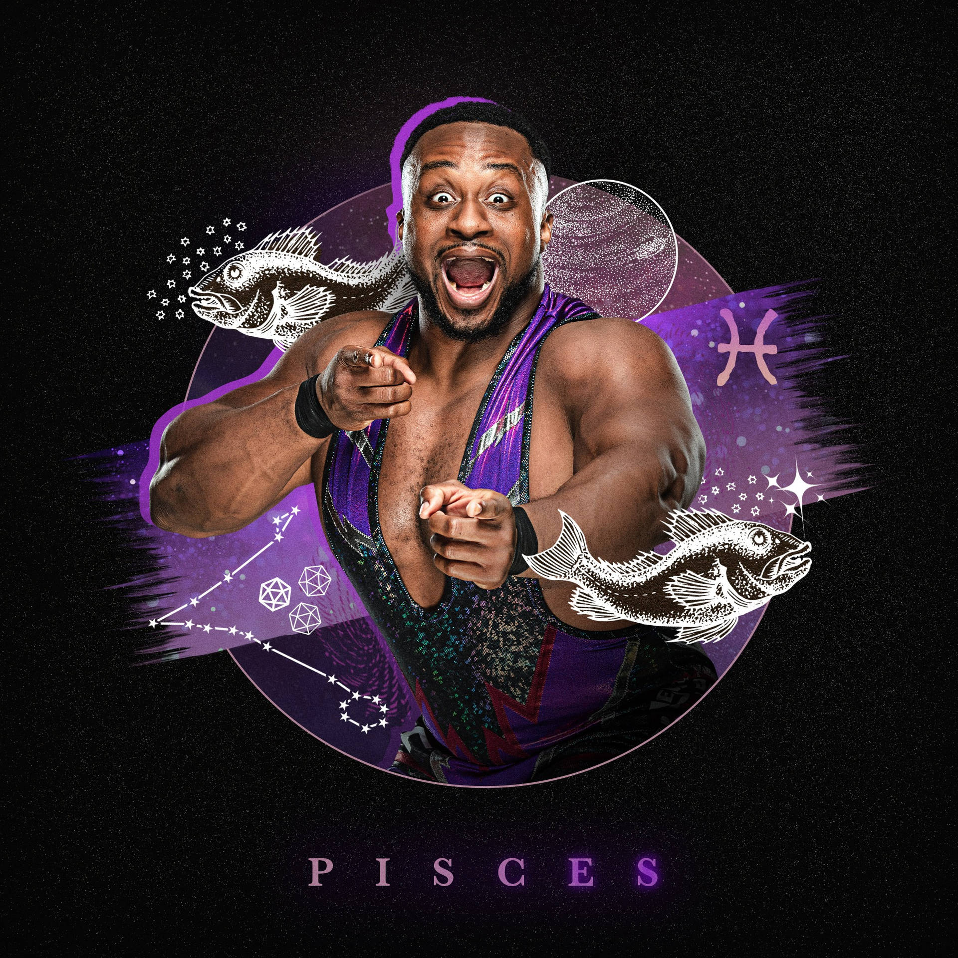 Big E Pisces Art Background