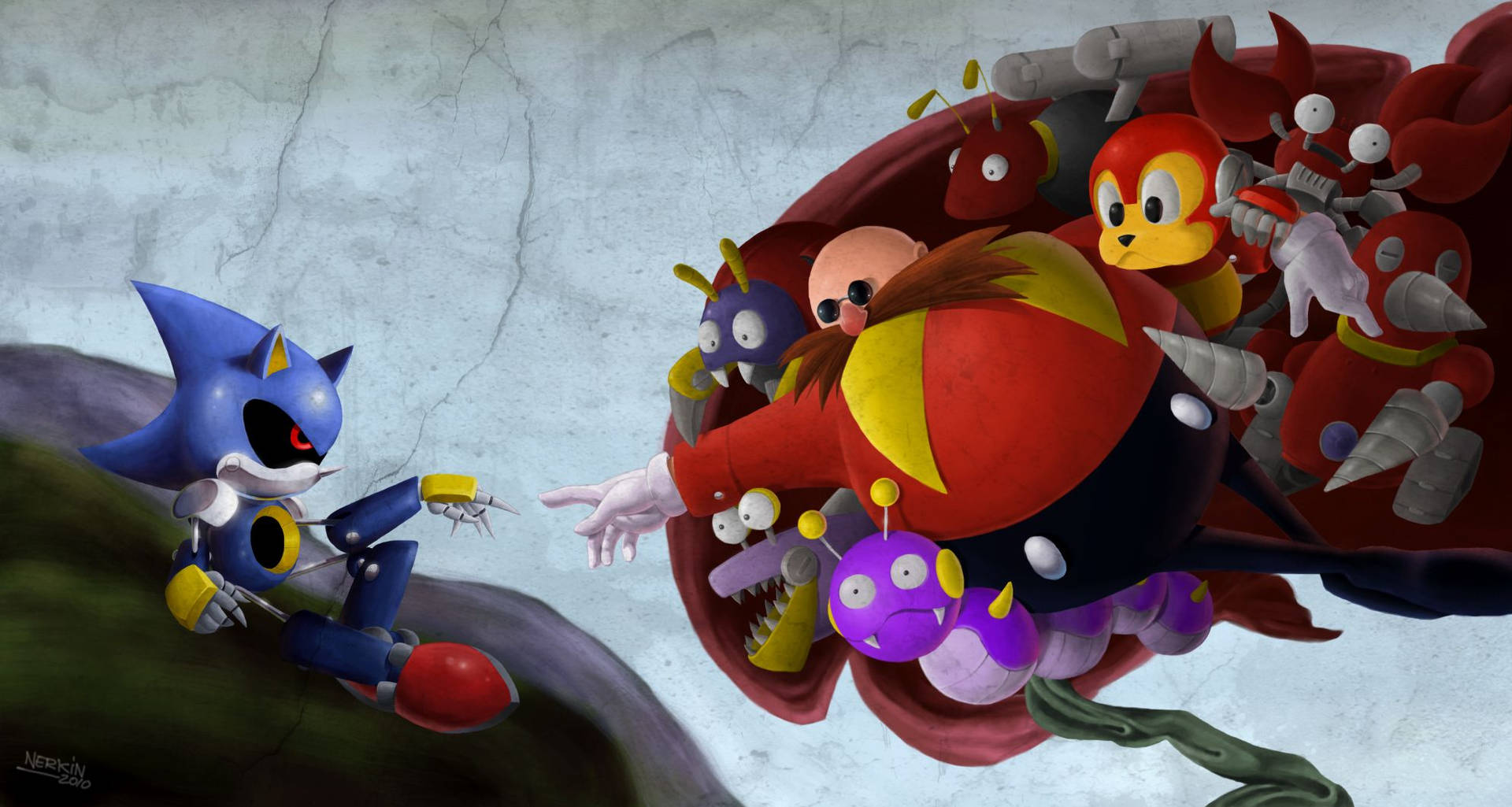Big Eggman Super Sonic Characters Background