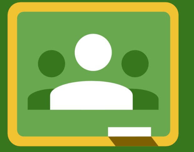 Big Google Classroom Logo In Green Background Background