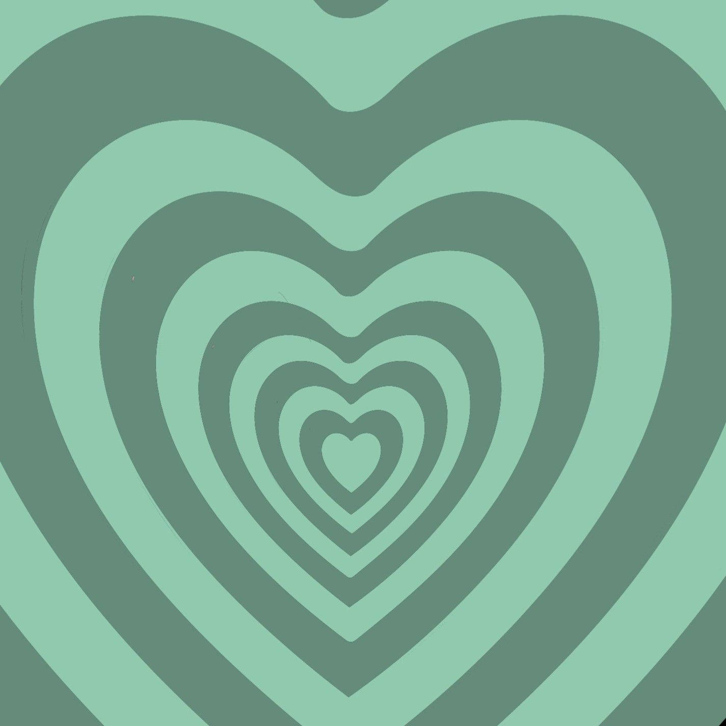 Big Green Heart Background