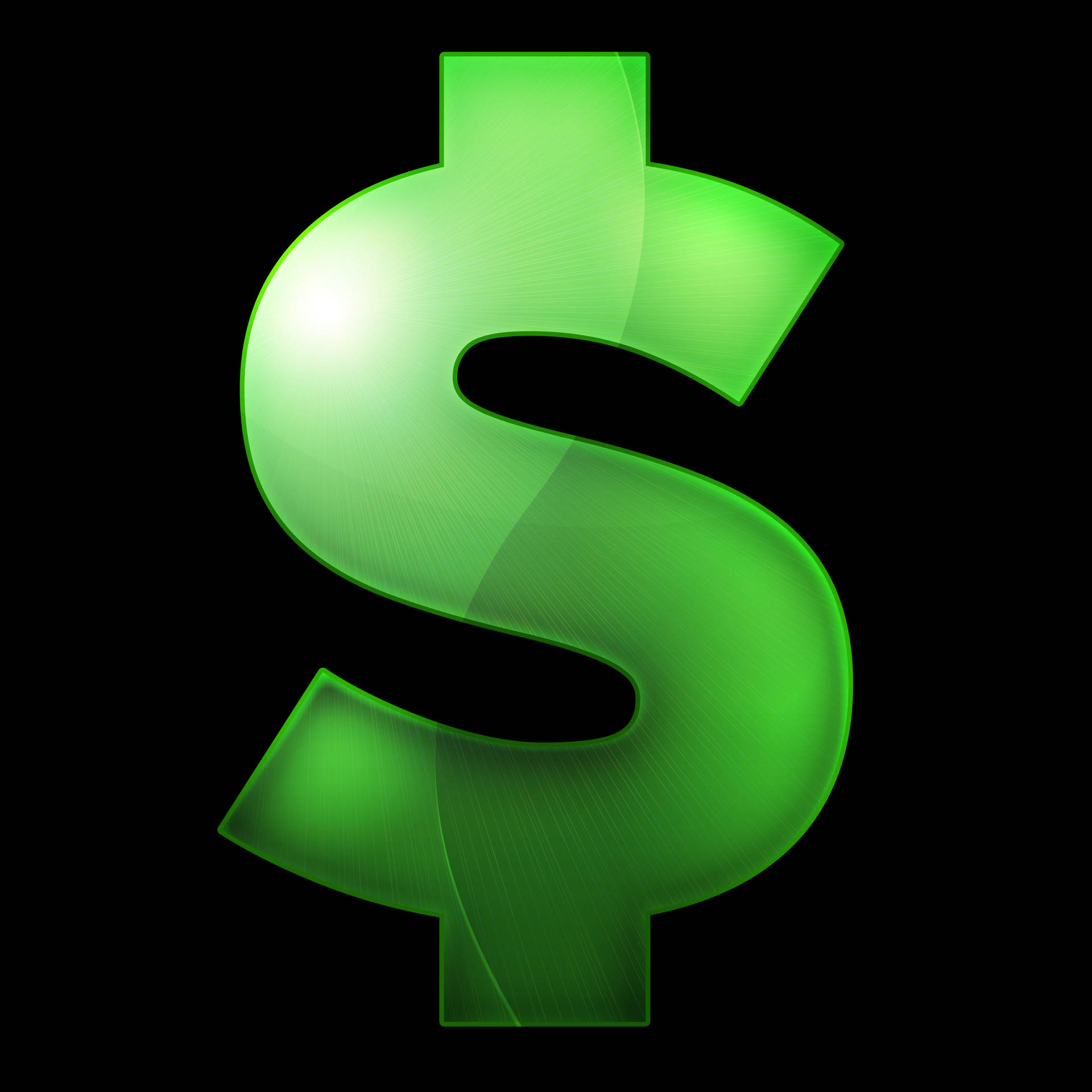 Big Green Money Sign Background