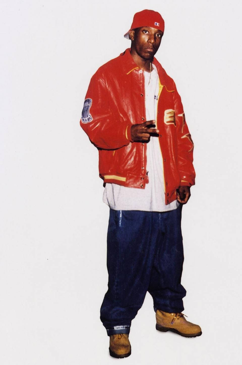 Big L In Red Yeezy Jackets Background