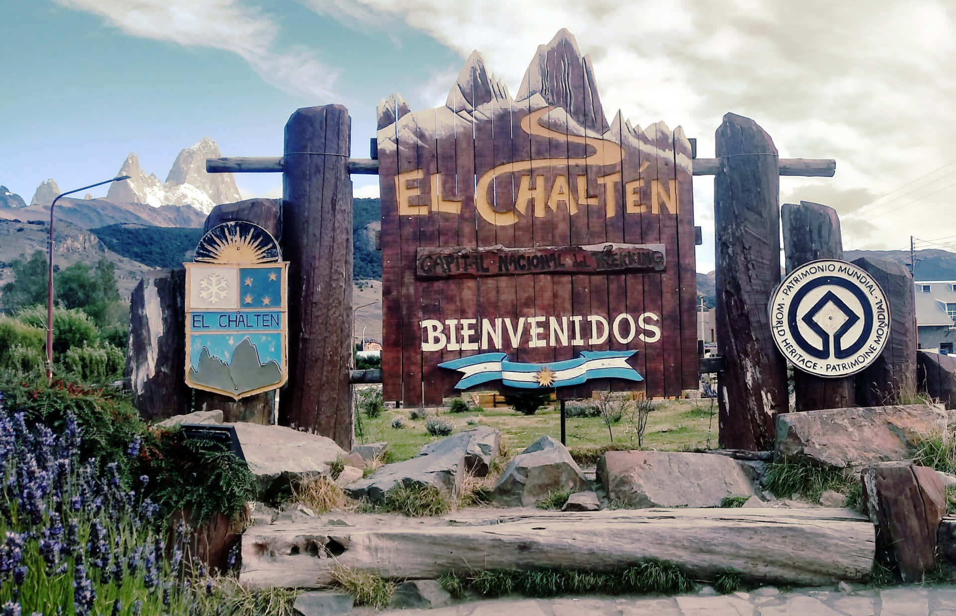 Big Signage Of El Chalten Mountain Paradise