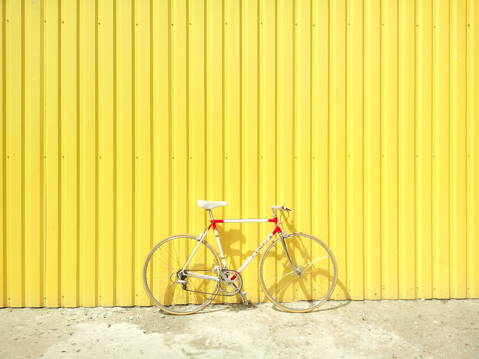 Bike In Yellow Vintage Aesthetic Wall