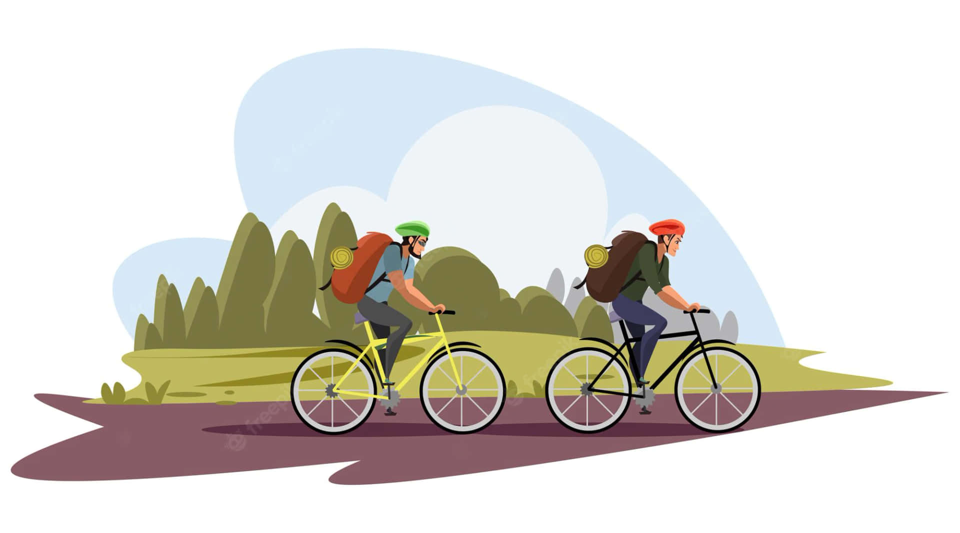 Bike Ride Digital Graphic