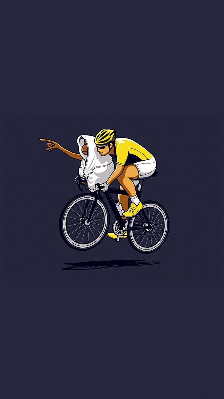 Bike Ride In Vector Background