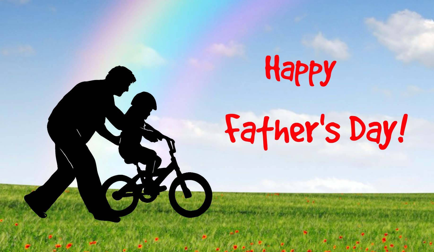 Bike Ride On Father's Day Background