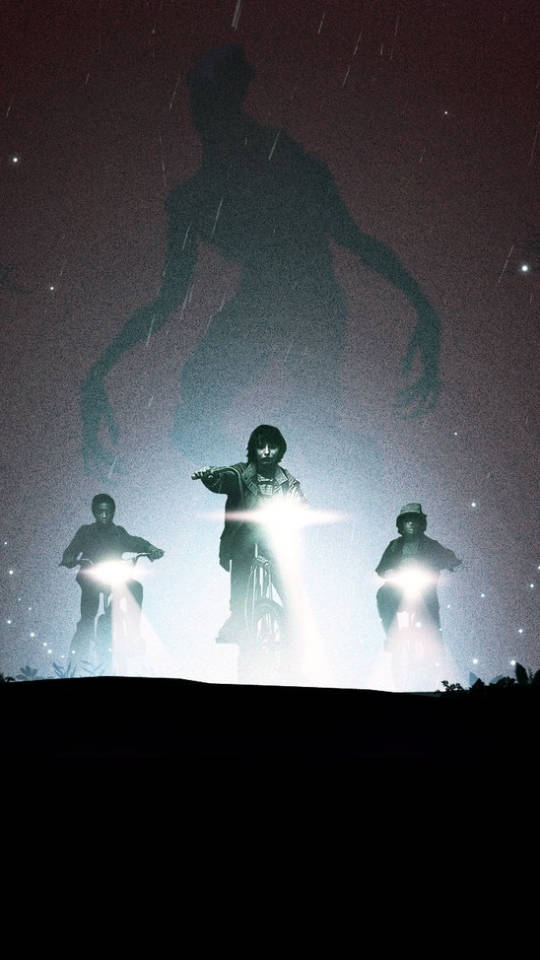 Bikes With Lights Stranger Things Phone Background