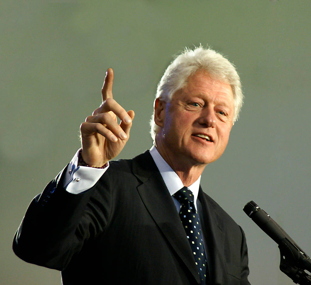 Bill Clinton Pointing Background