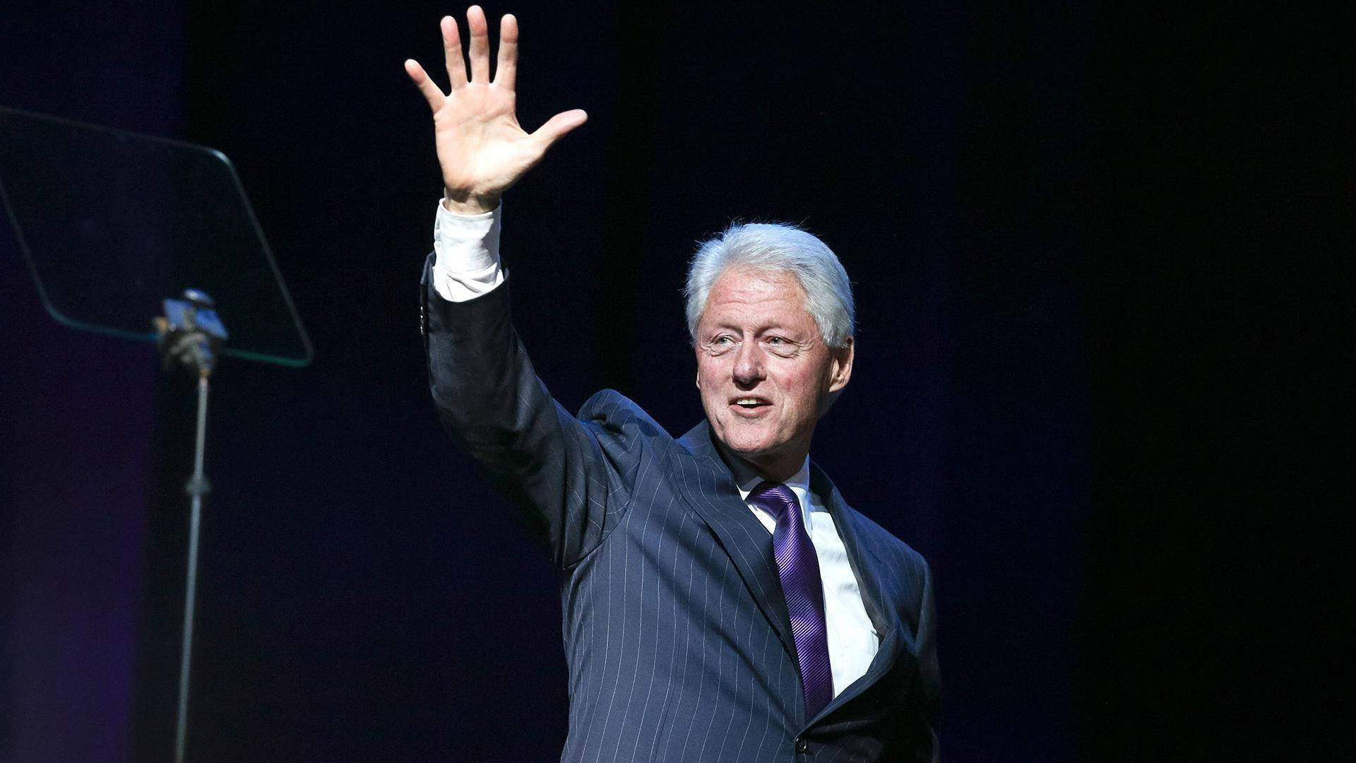 Bill Clinton Waving