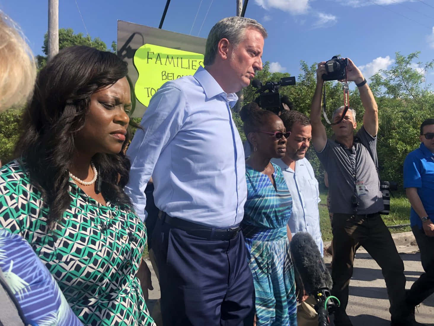 Bill De Blasio In A Rally Background