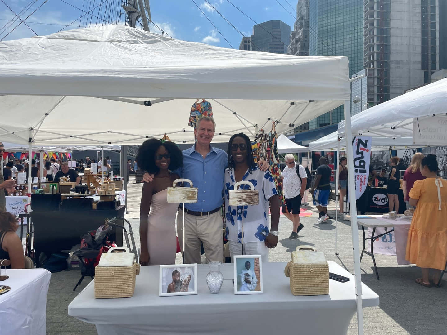 Bill De Blasio In The City Market