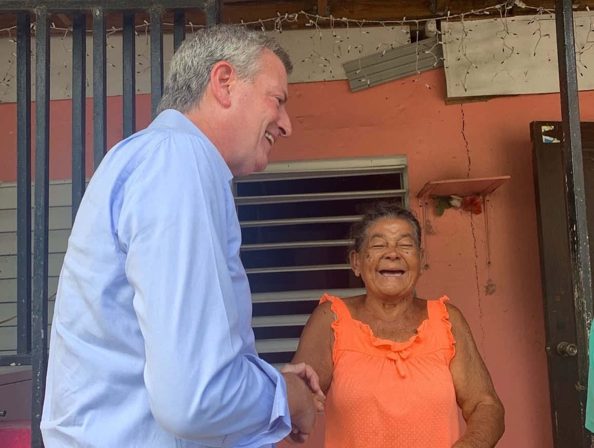 Bill De Blasio Meets A Local