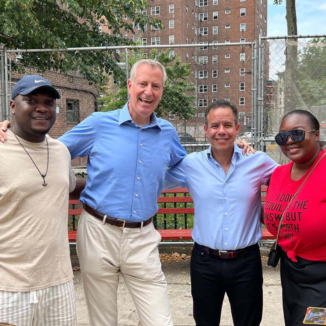 Bill De Blasio With City People