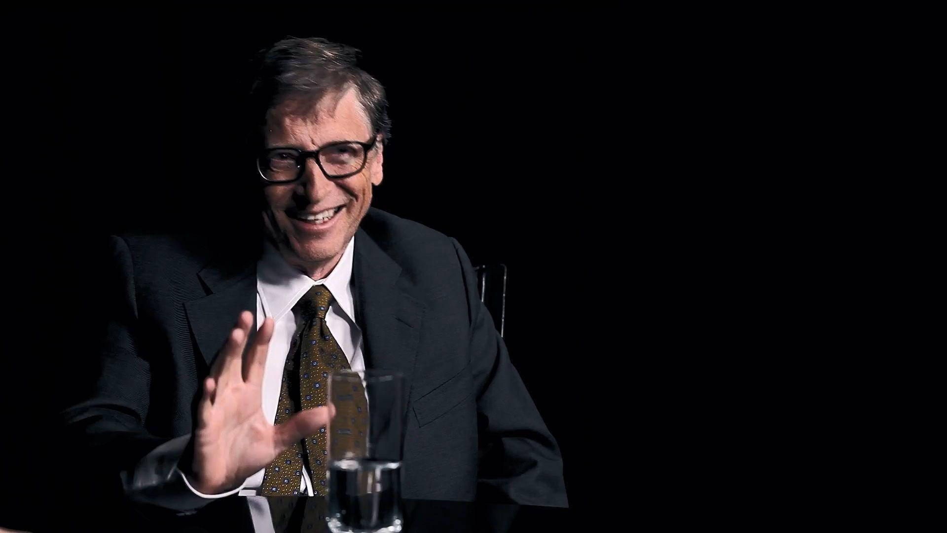 Bill Gates Black Glasses Background
