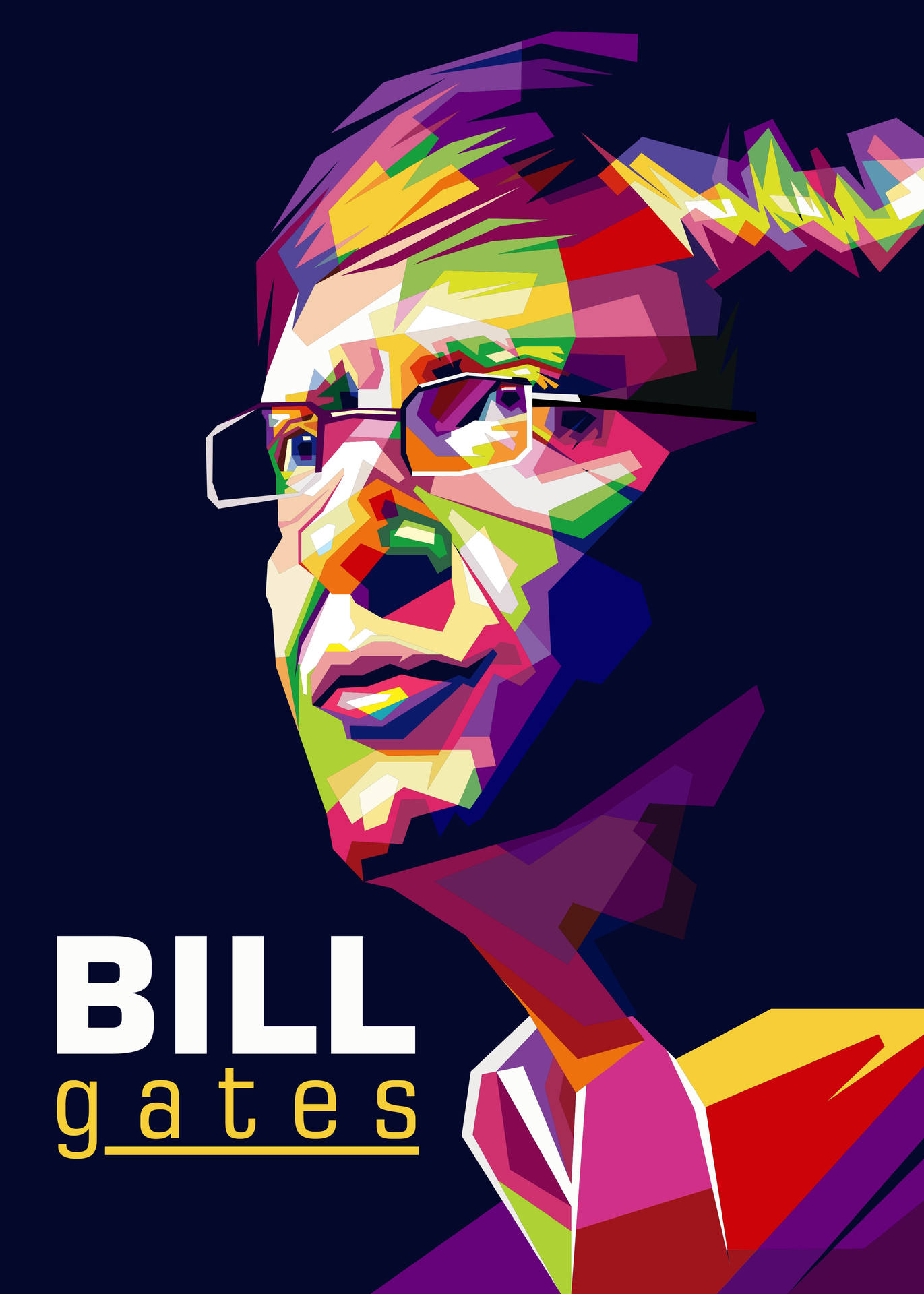 Bill Gates Pop Art Background