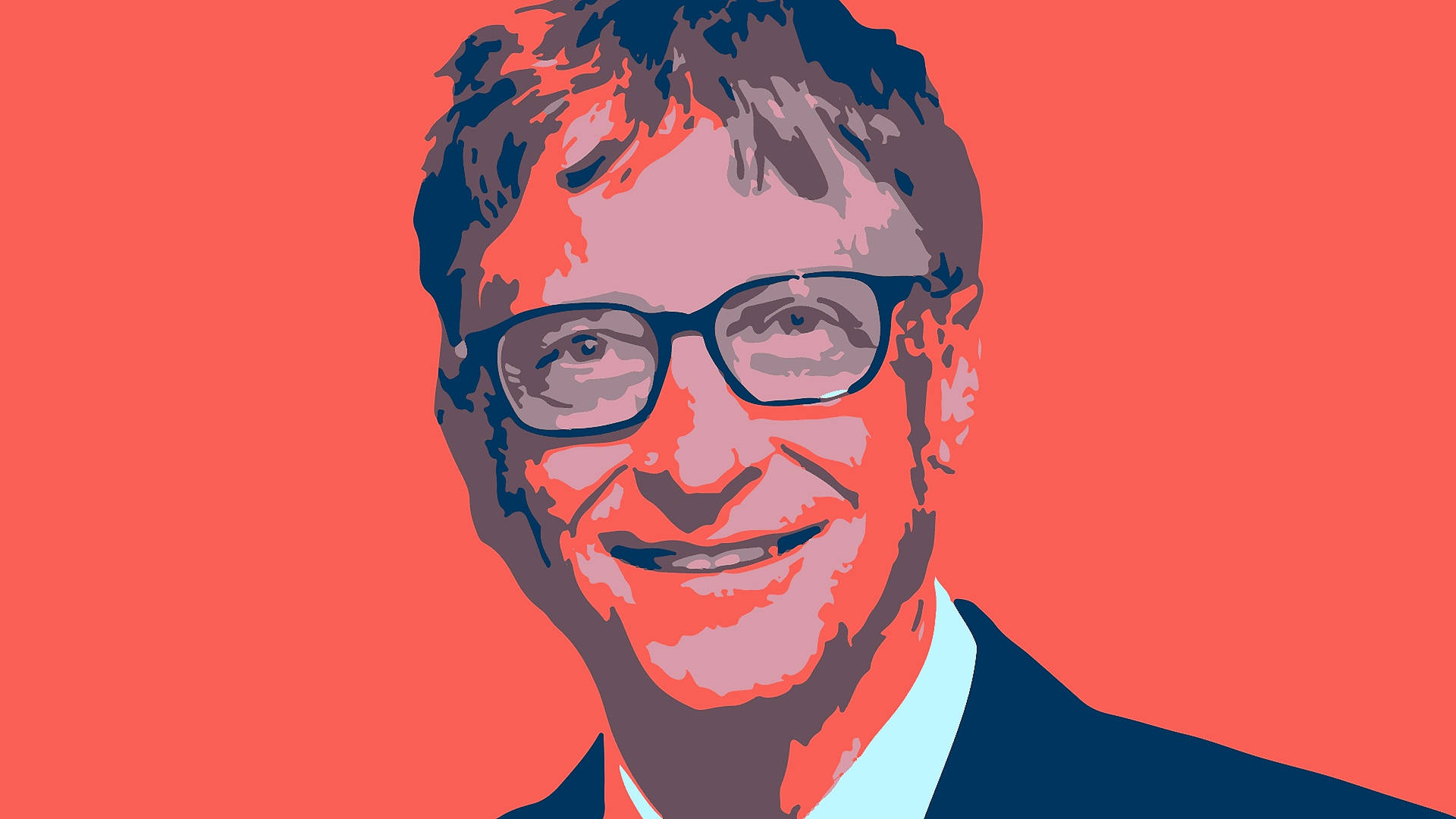 Bill Gates Red Art Background