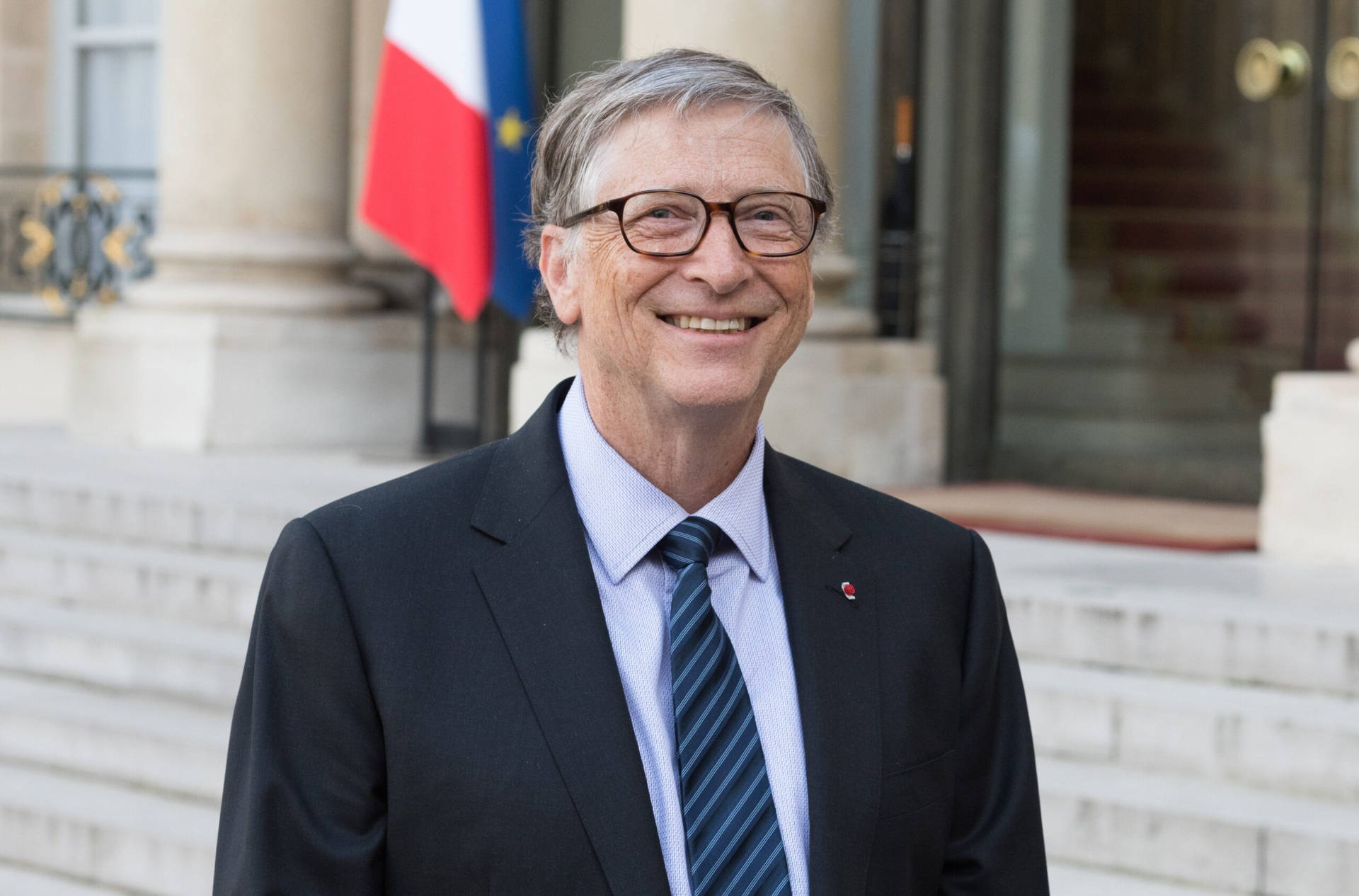 Bill Gates Striped Necktie Background