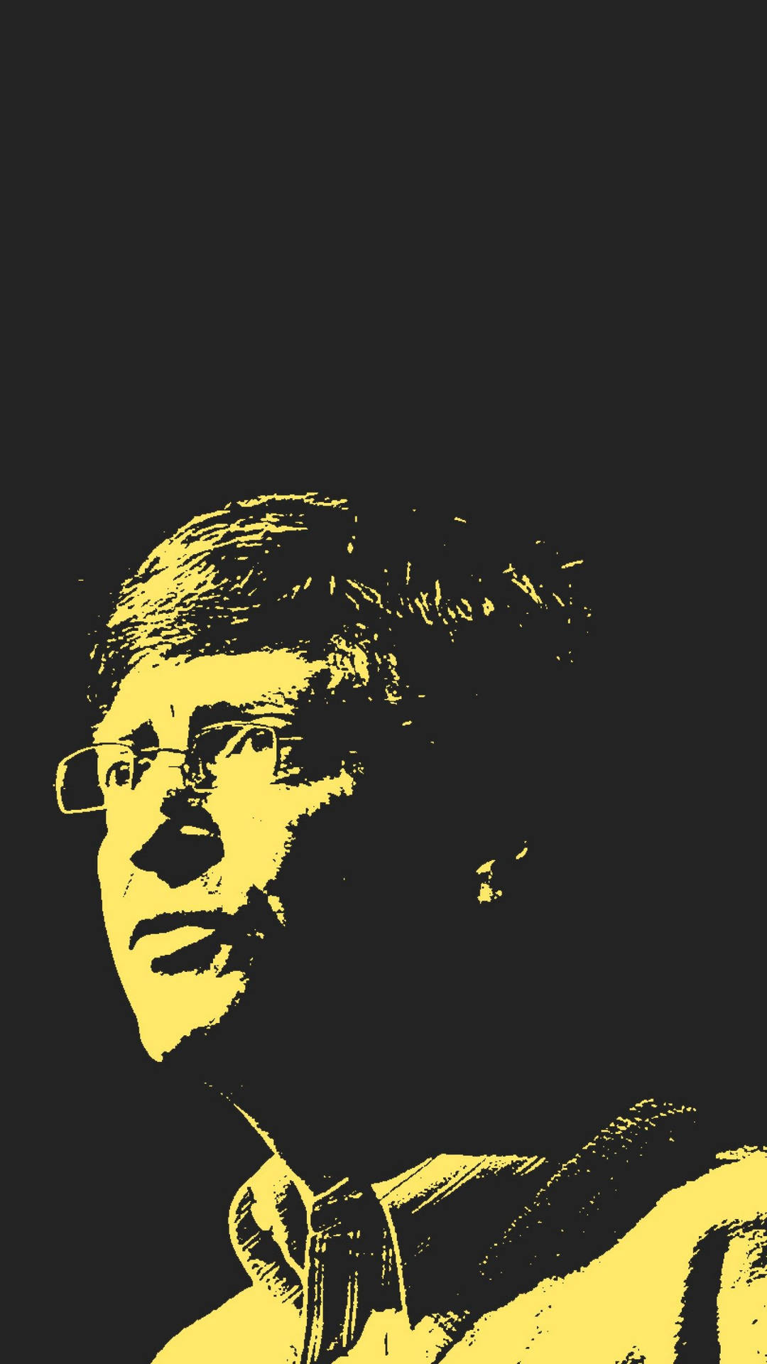 Bill Gates Yellow Art Background