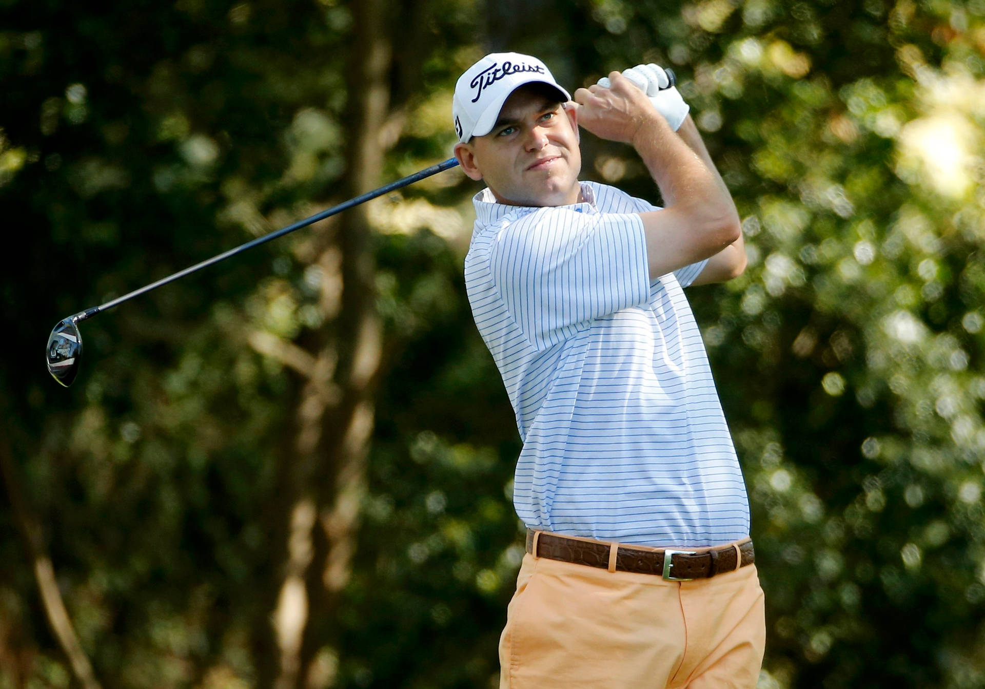 Bill Haas Holding His Golf Club Background