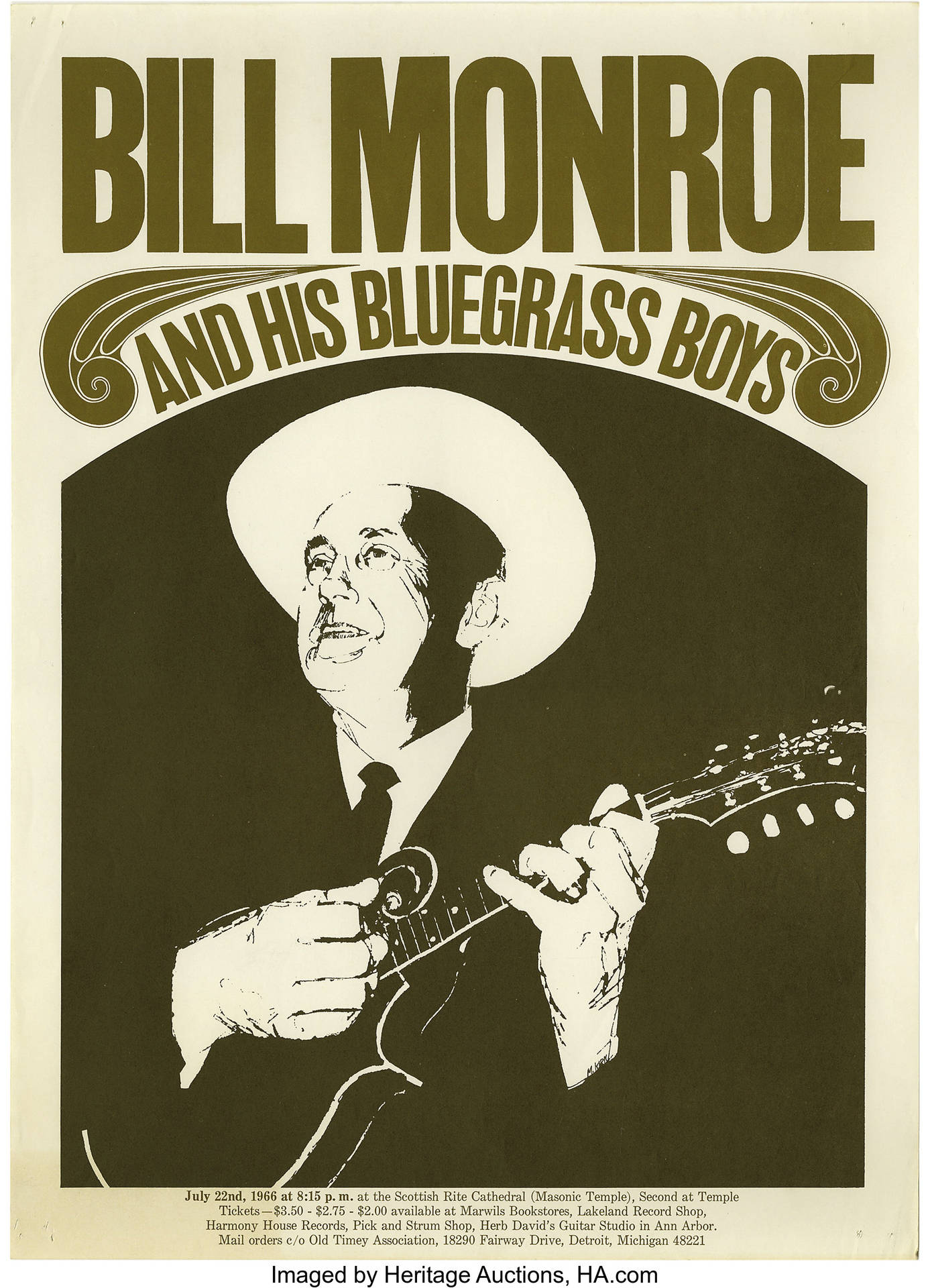 Bill Monroe And His Bluegrass Boys Performing Live In Concert, 1966 Background