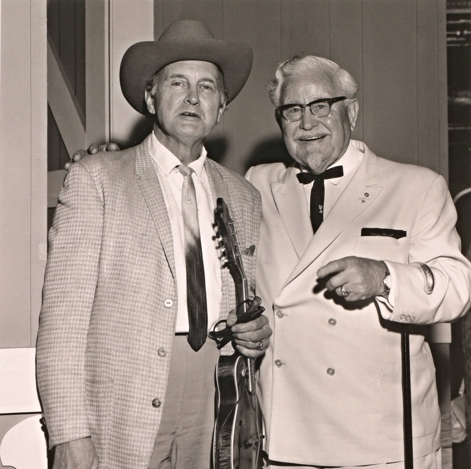 Bill Monroe With Colonel Sanders 1950s