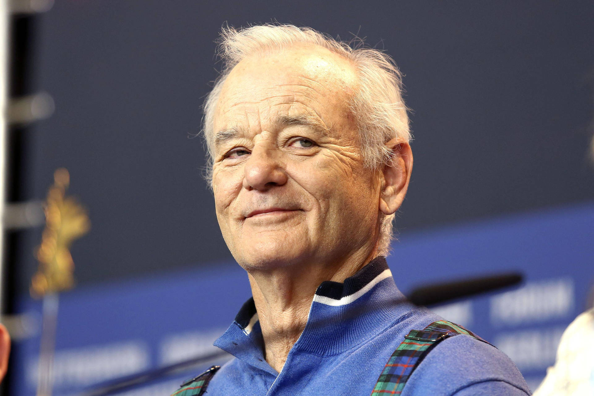 Bill Murray Hollywood Celebrity Candid Smile Background