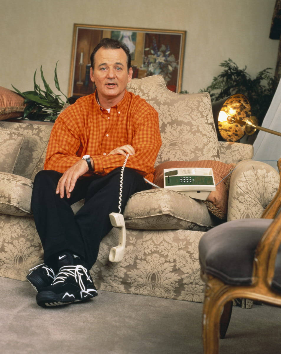 Bill Murray Sitting Couch Home Wreck Telephone Background