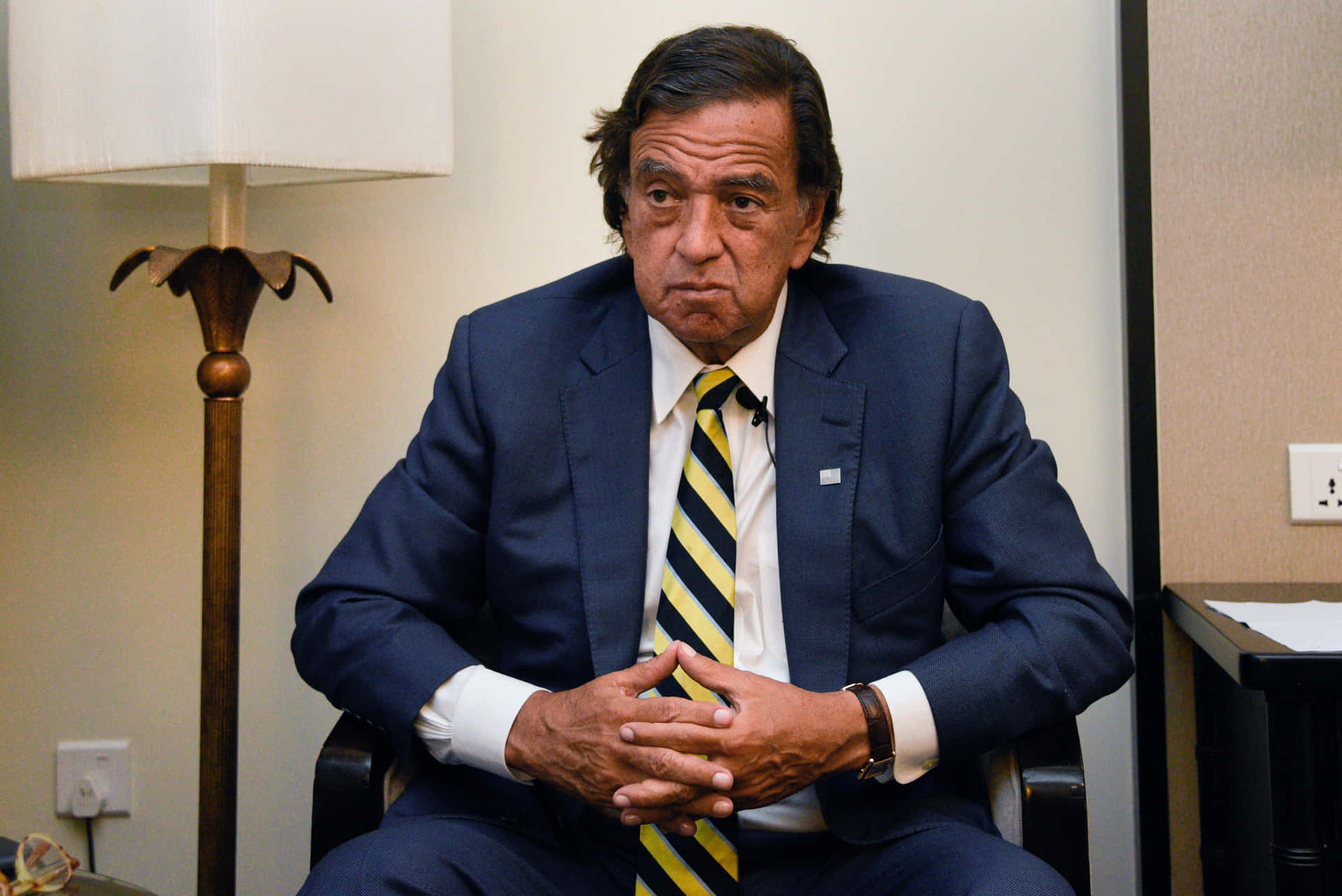 Bill Richardson Hands Clasped Together Background