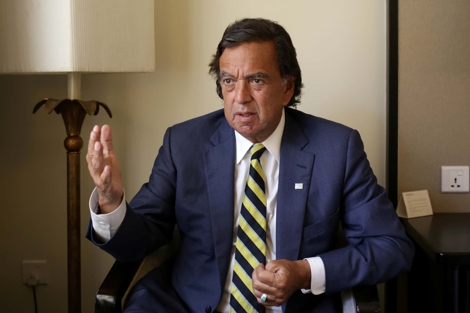Bill Richardson Striped Tie Background