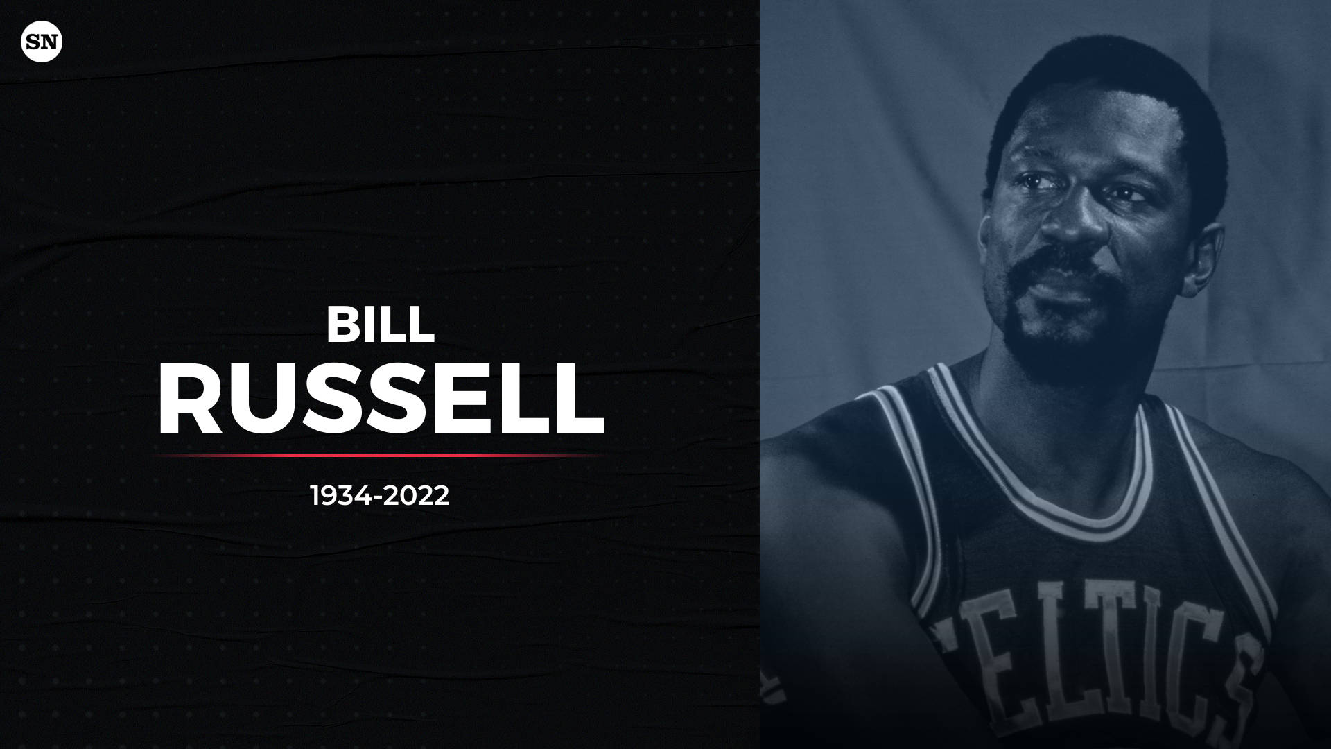 Bill Russell 1934-2022 Commemorative Portrait Background