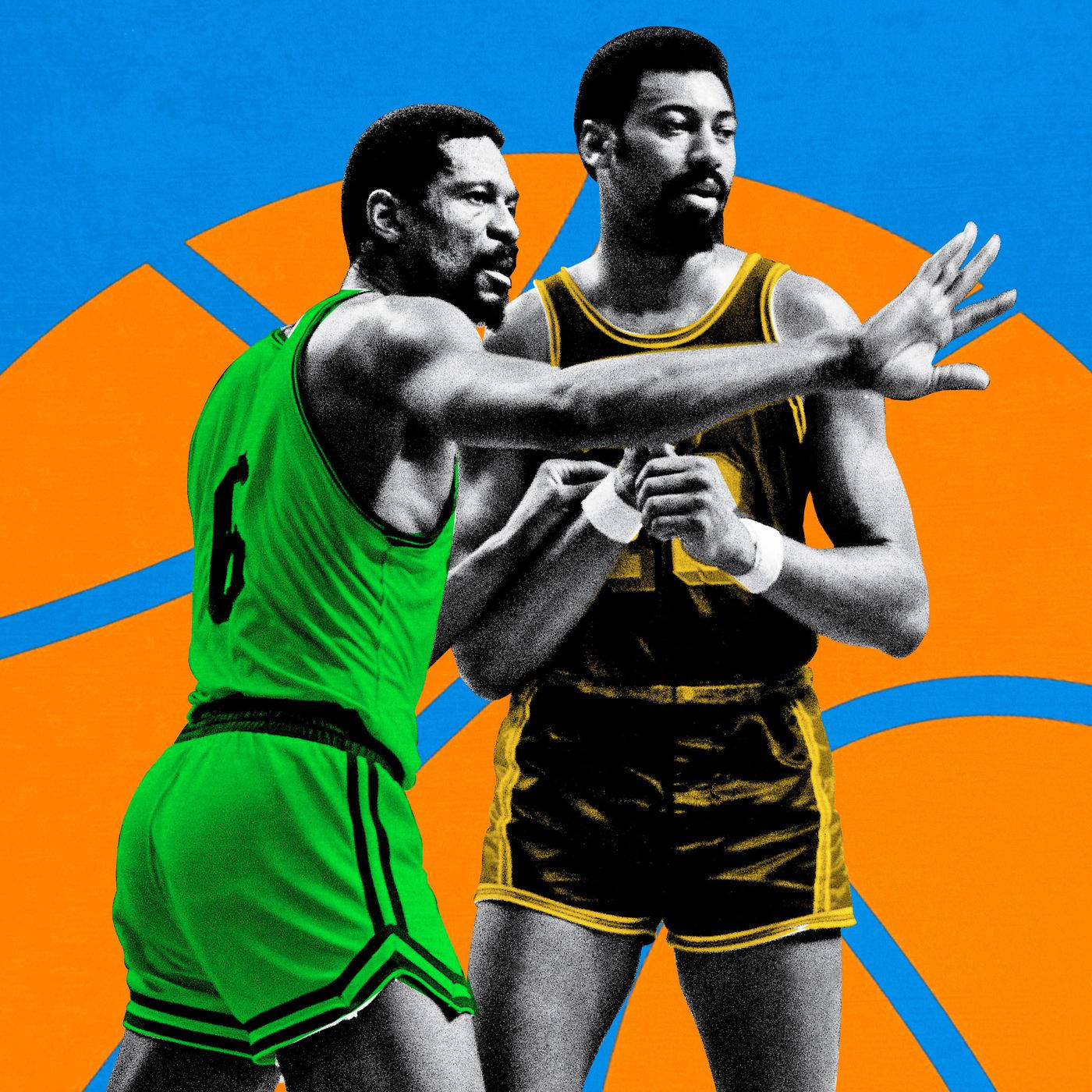 Bill Russell Boston Celtics Art Poster Background