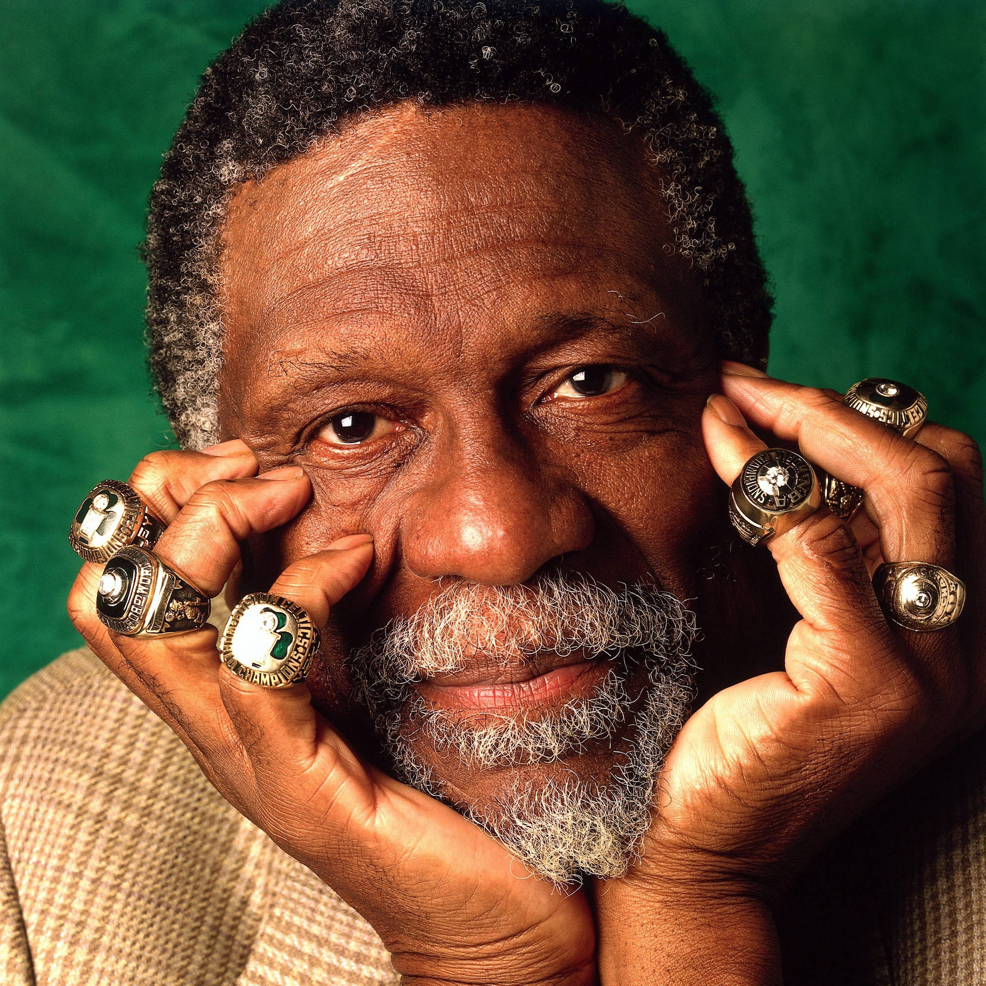 Bill Russell Nba Championship Rings Background