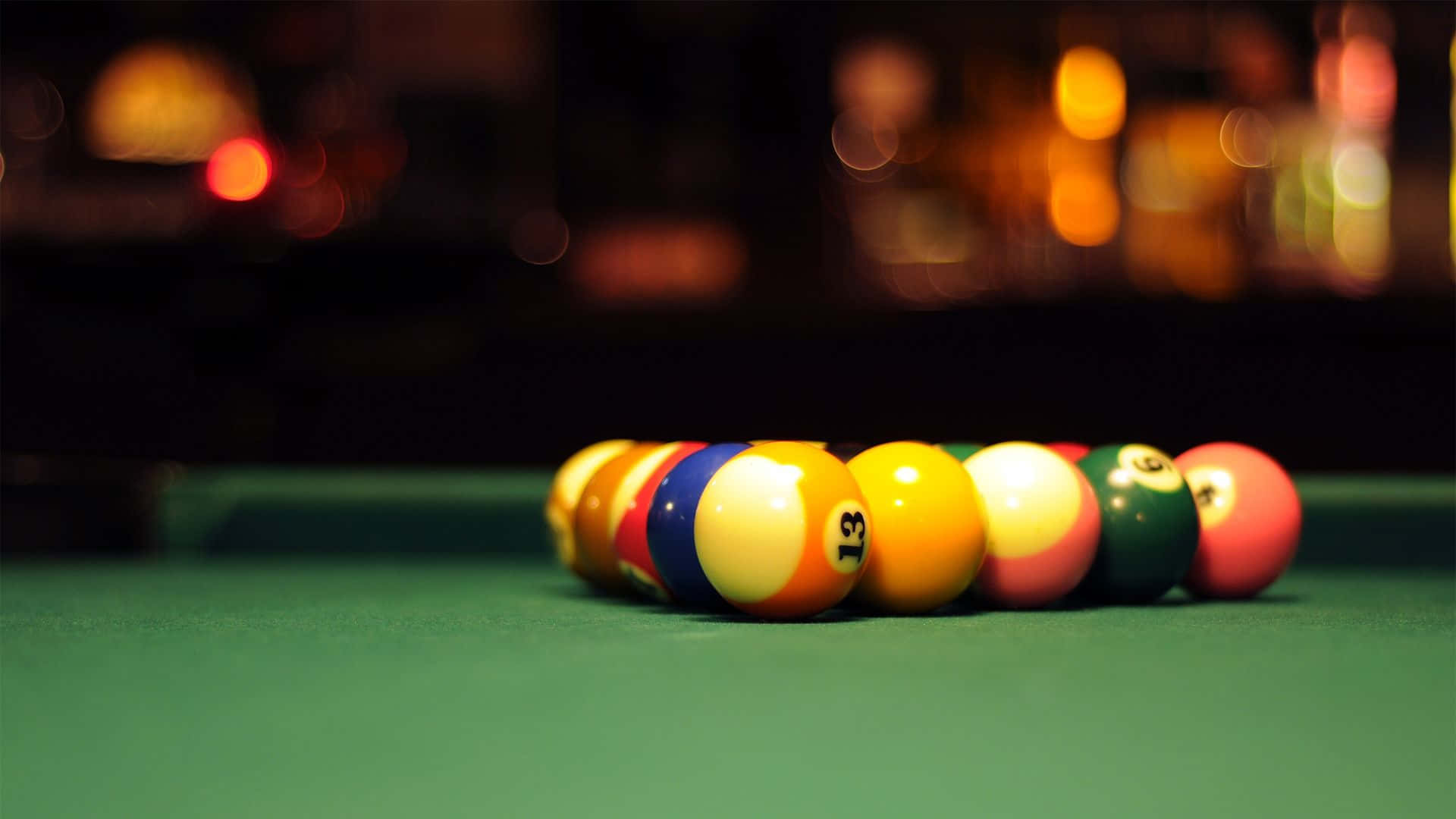 Billiard Pool Table Balls Vintage Background