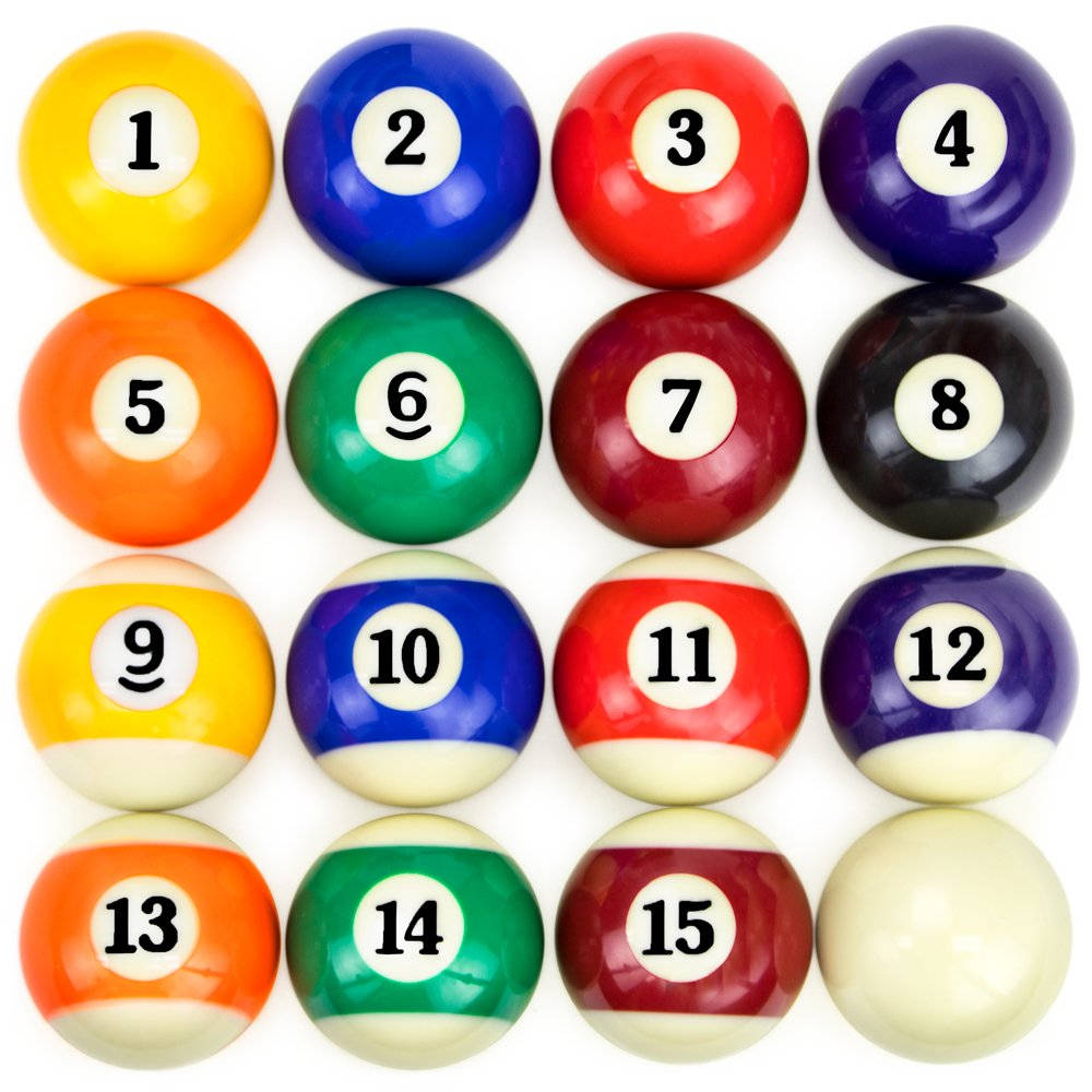 Billiards Balls In A Row Background