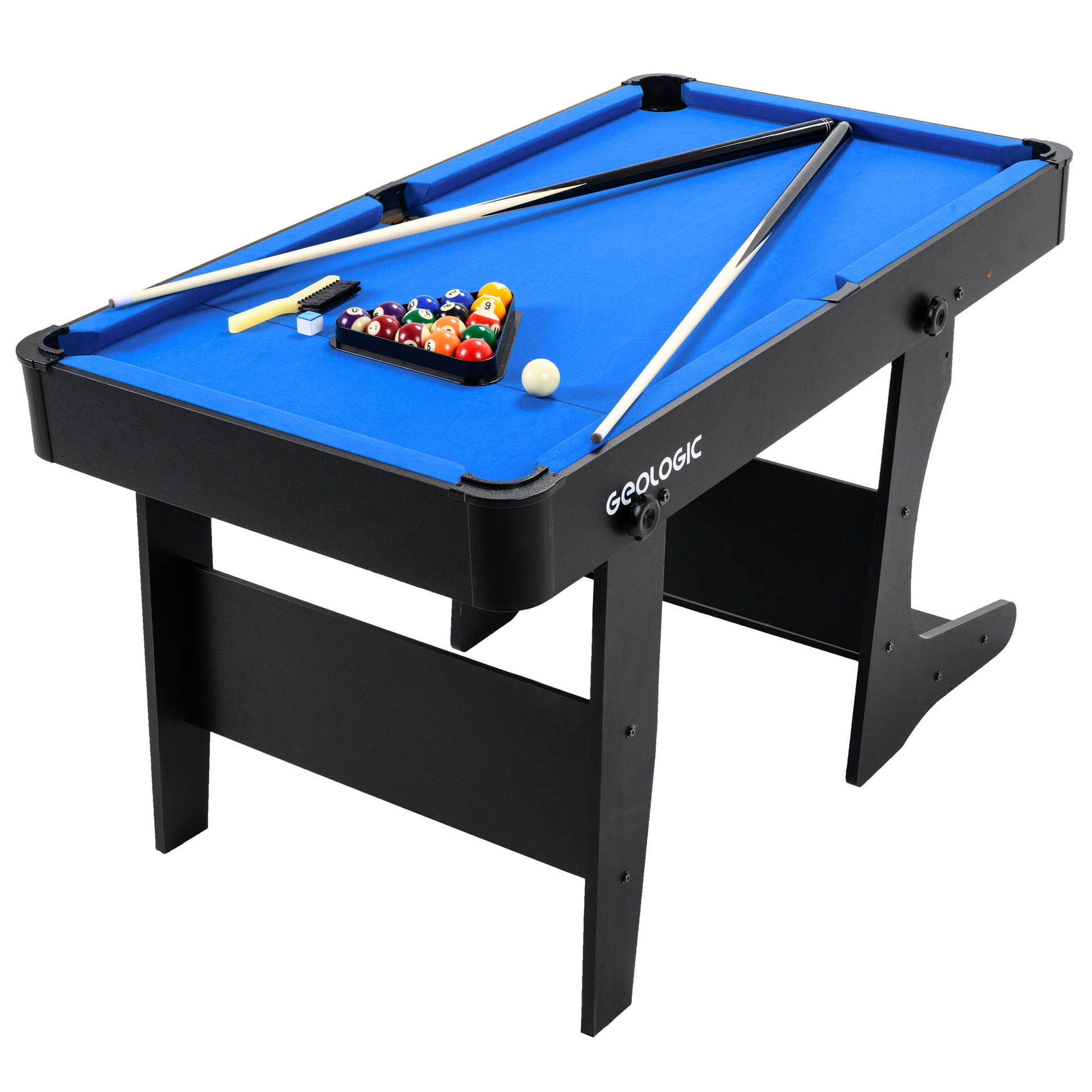 Billiards Blue And Black Pool Table Background