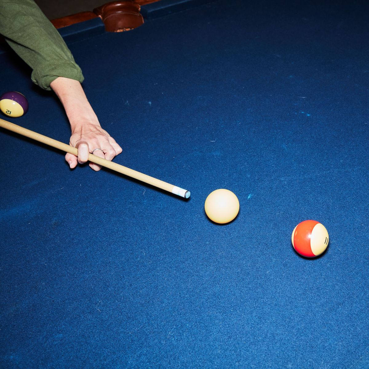 Billiards Cue Ball Targeting Another Ball Background