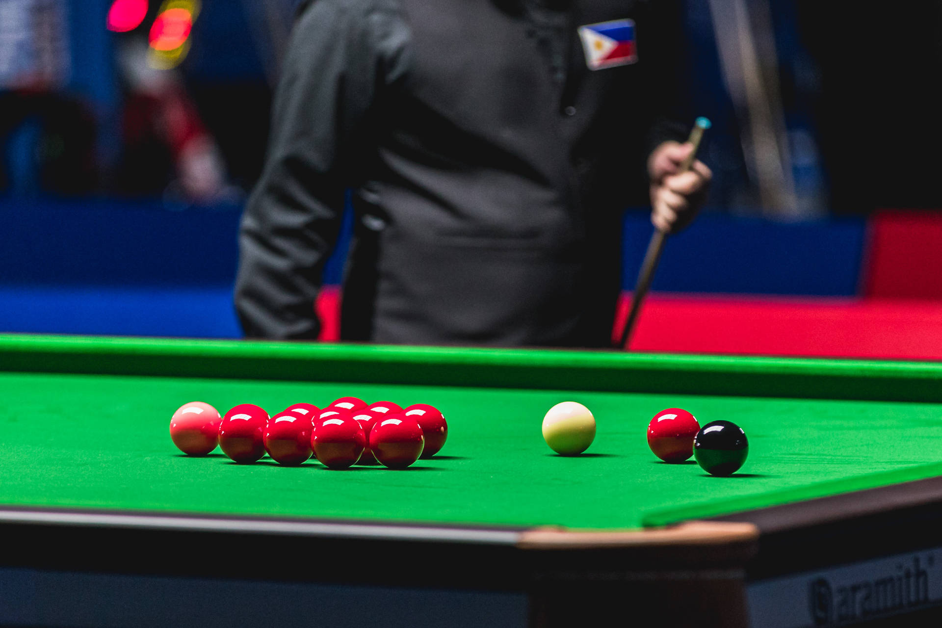 Billiards Red And Black Balls Philippine Flag