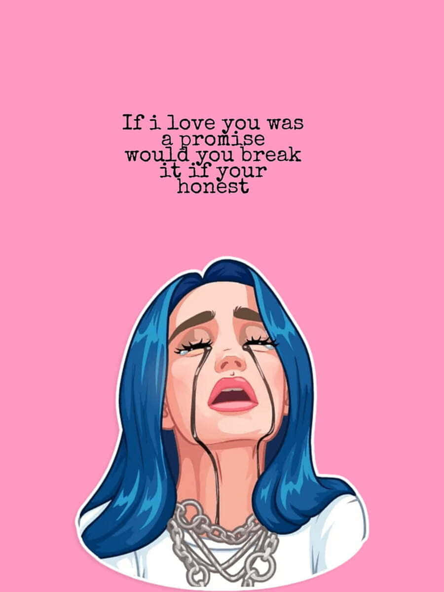 Billie Eilish Animated Crying Background