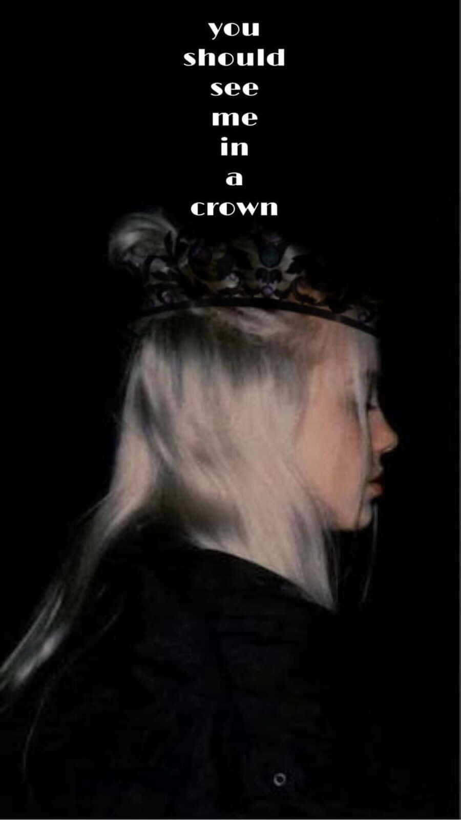 Billie Eilish Crown Profile Background