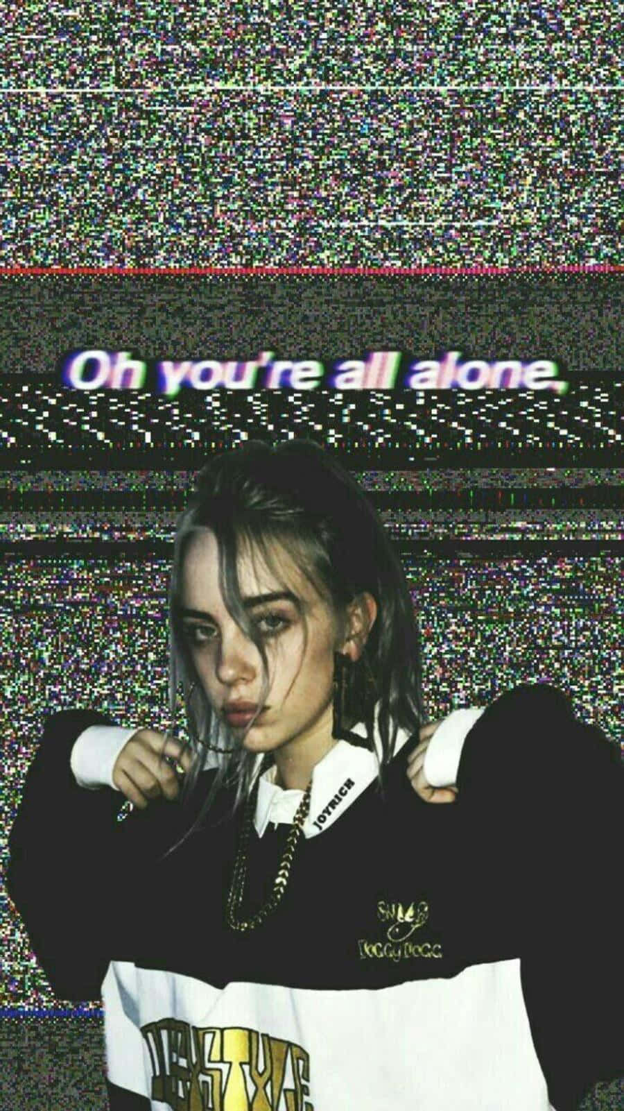 Billie Eilish Glitch Aesthetic Background