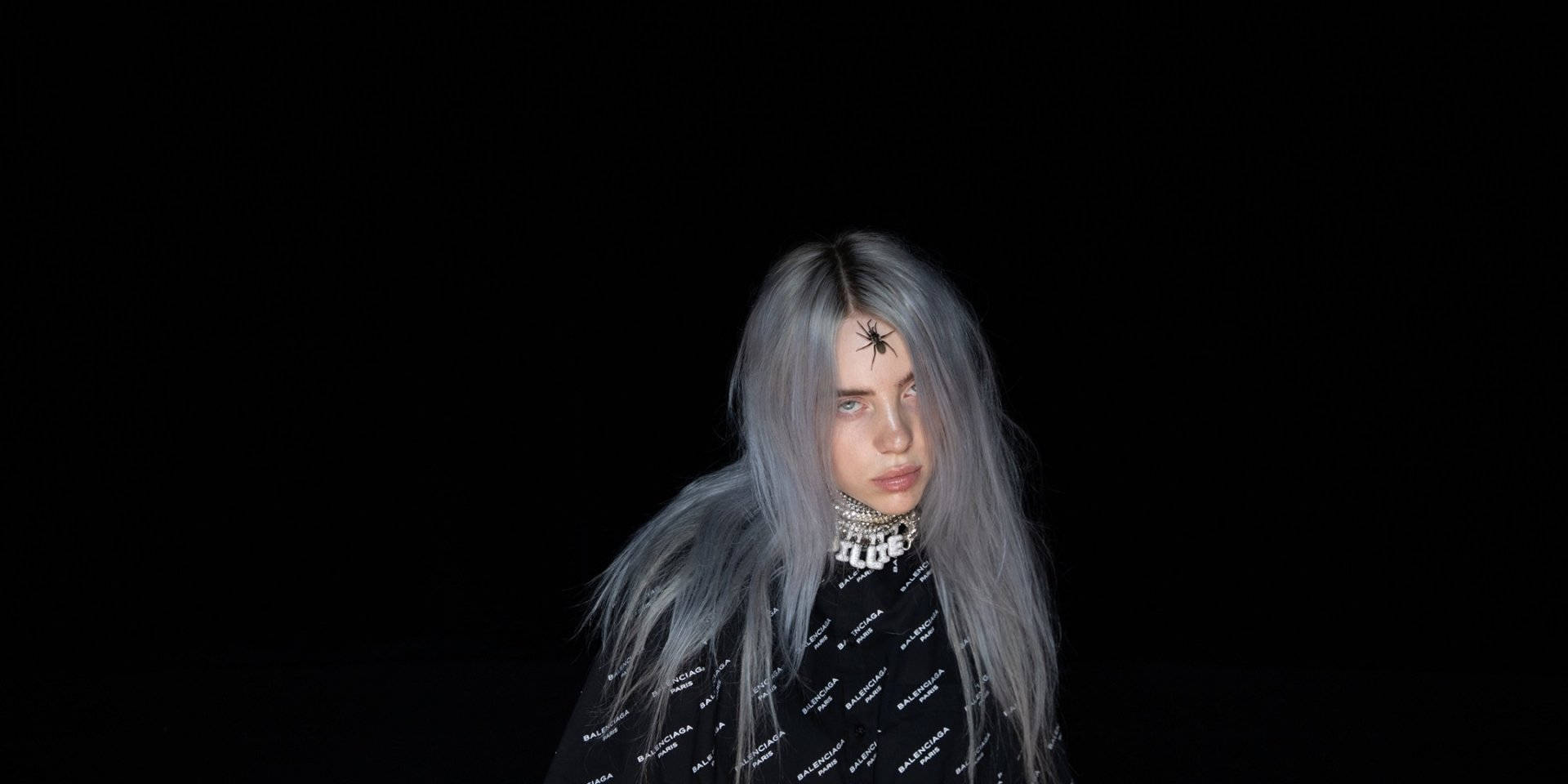 Billie Eilish In Balenciaga Shirt Background