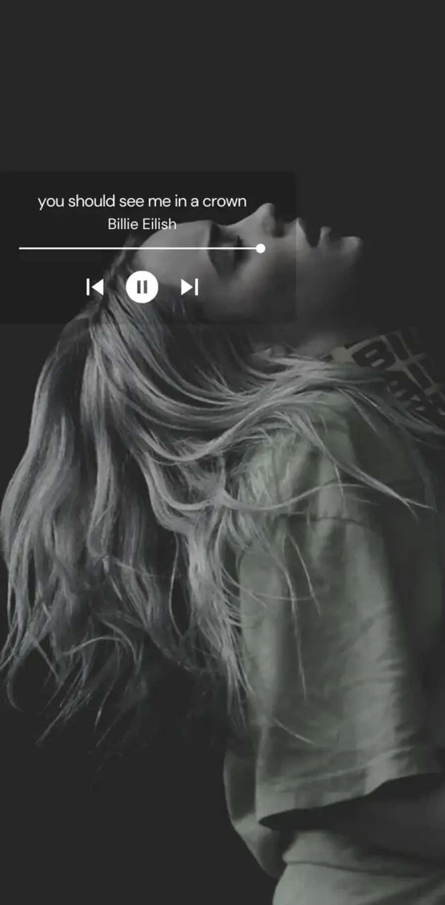 Billie Eilish Music Player Interface Background