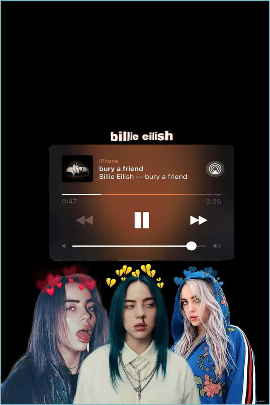 Billie Eilish Musicand Emotions Background
