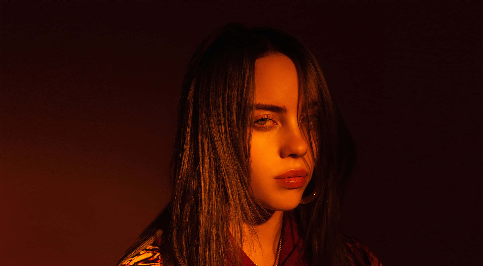 Billie Eilish On Her Laptop Background