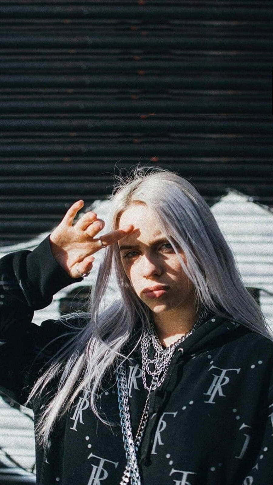 Billie_ Eilish_ Peace_ Sign Background
